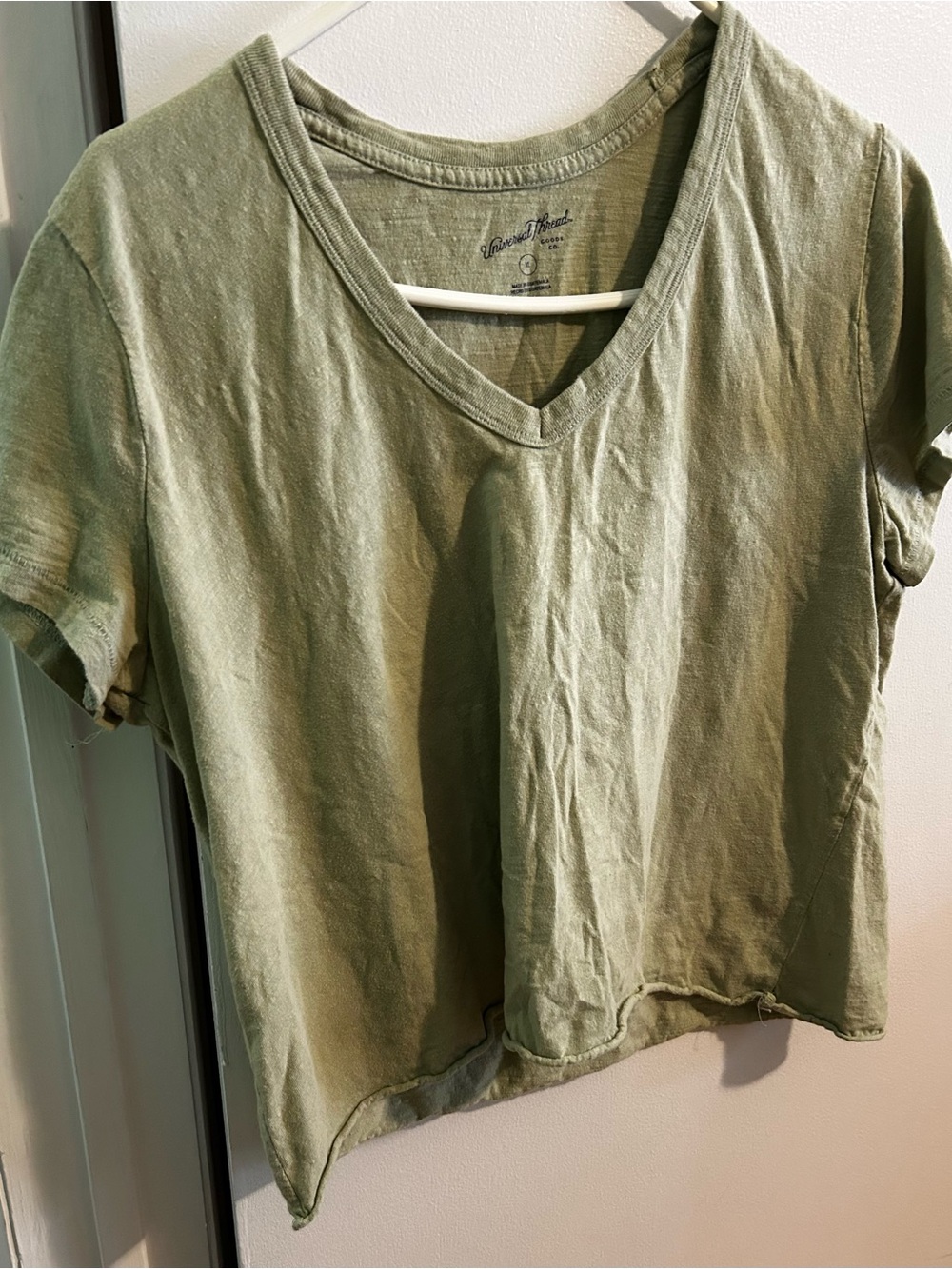 Universal Thread V-Neck Tee in Light Sage